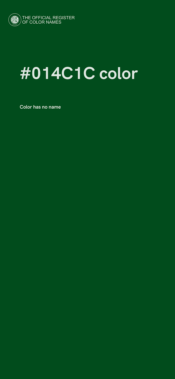 #014C1C color image
