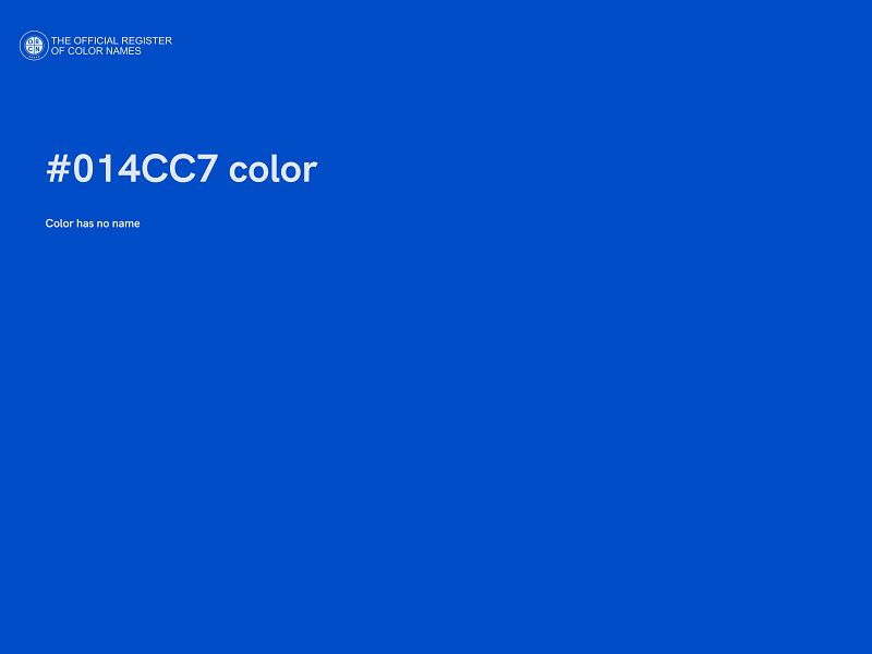#014CC7 color image