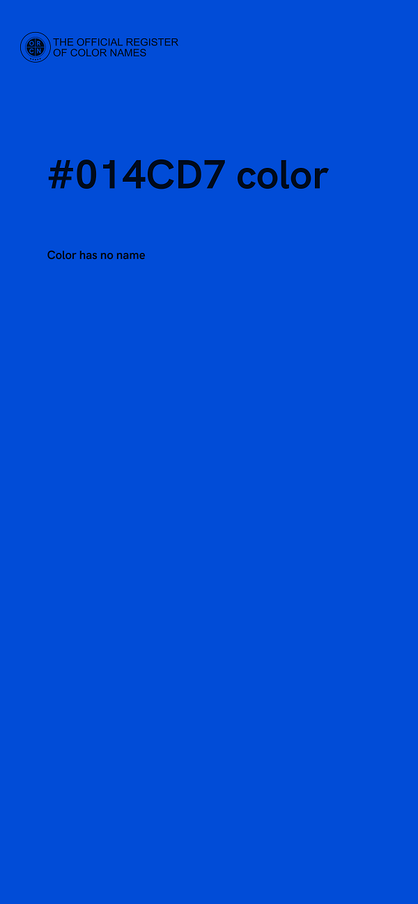 #014CD7 color image