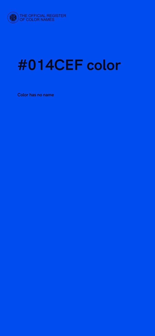 #014CEF color image