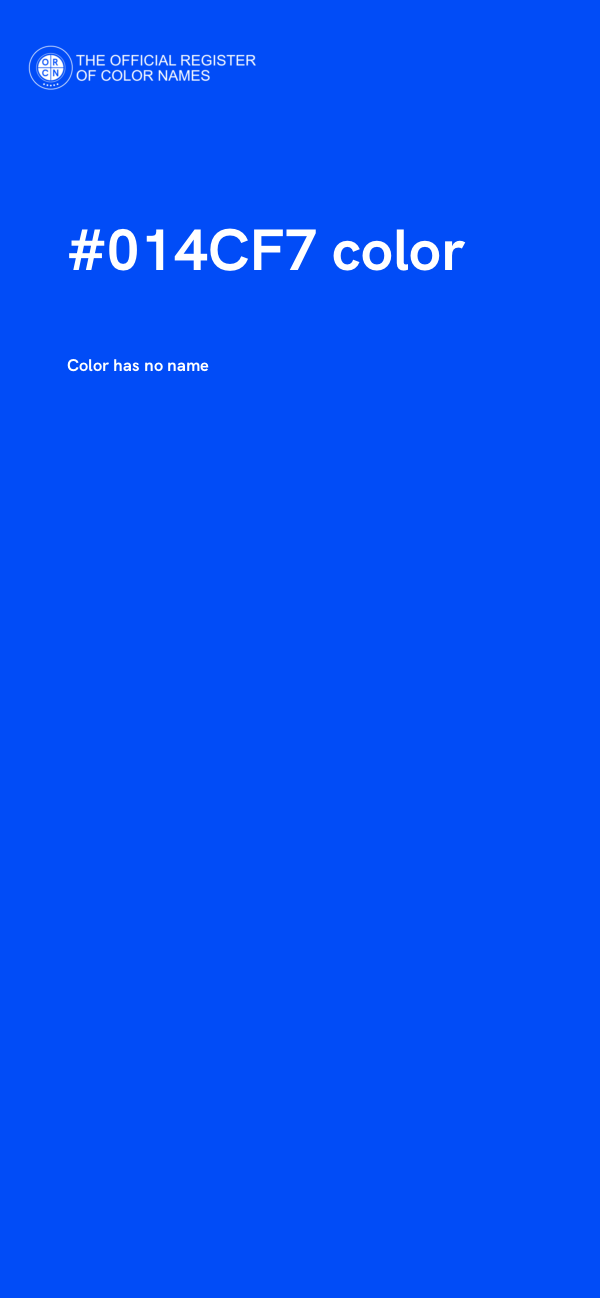 #014CF7 color image