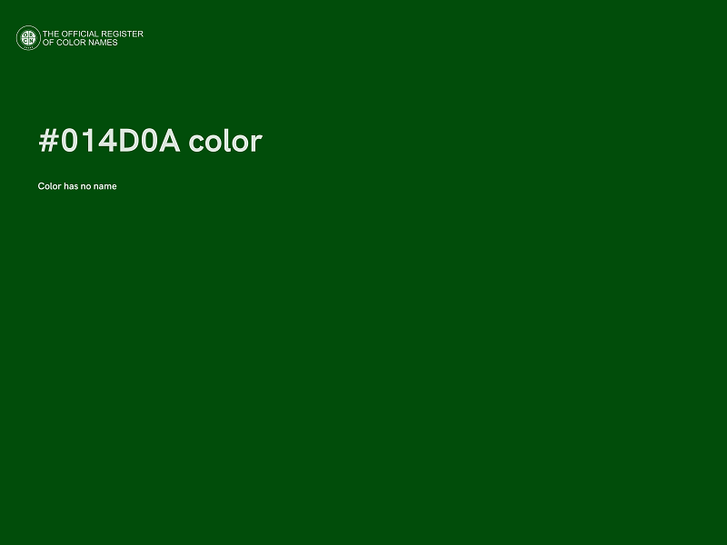 #014D0A color image