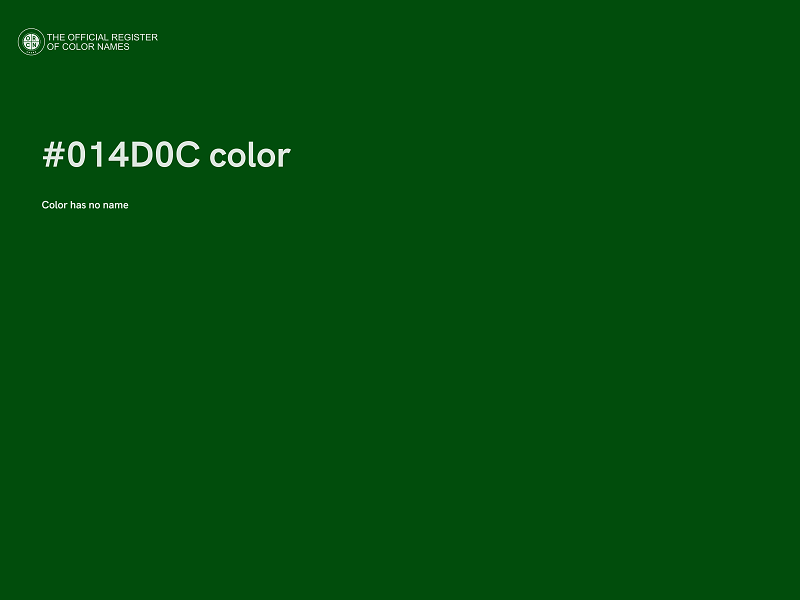 #014D0C color image