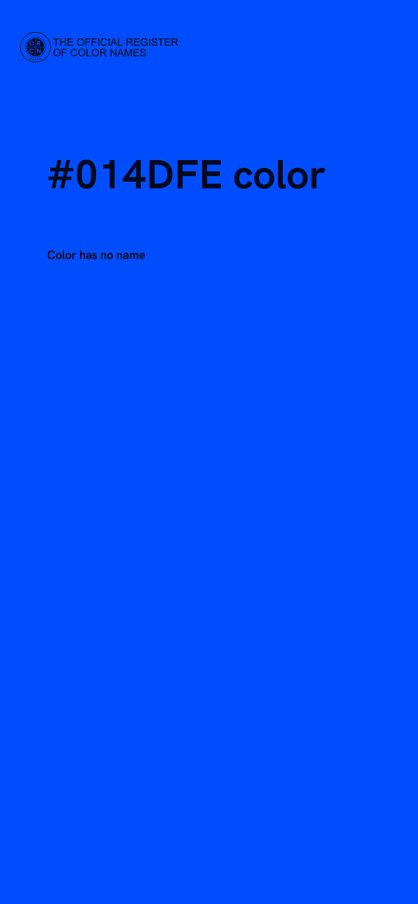 #014DFE color image