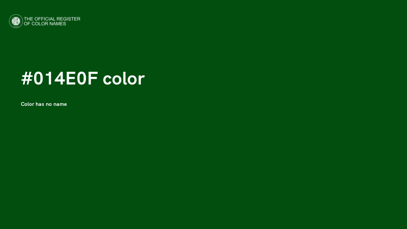 #014E0F color image