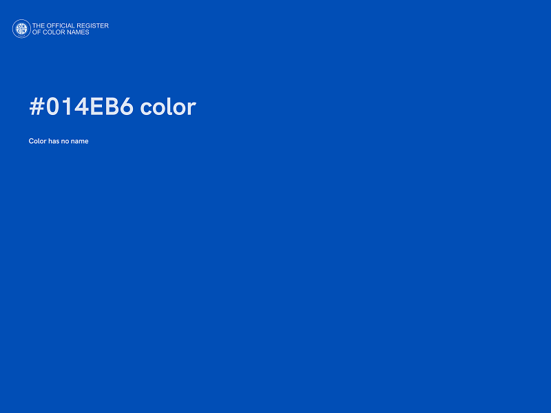 #014EB6 color image