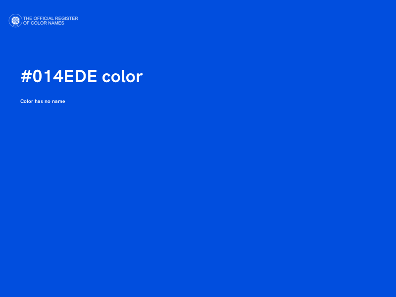 #014EDE color image