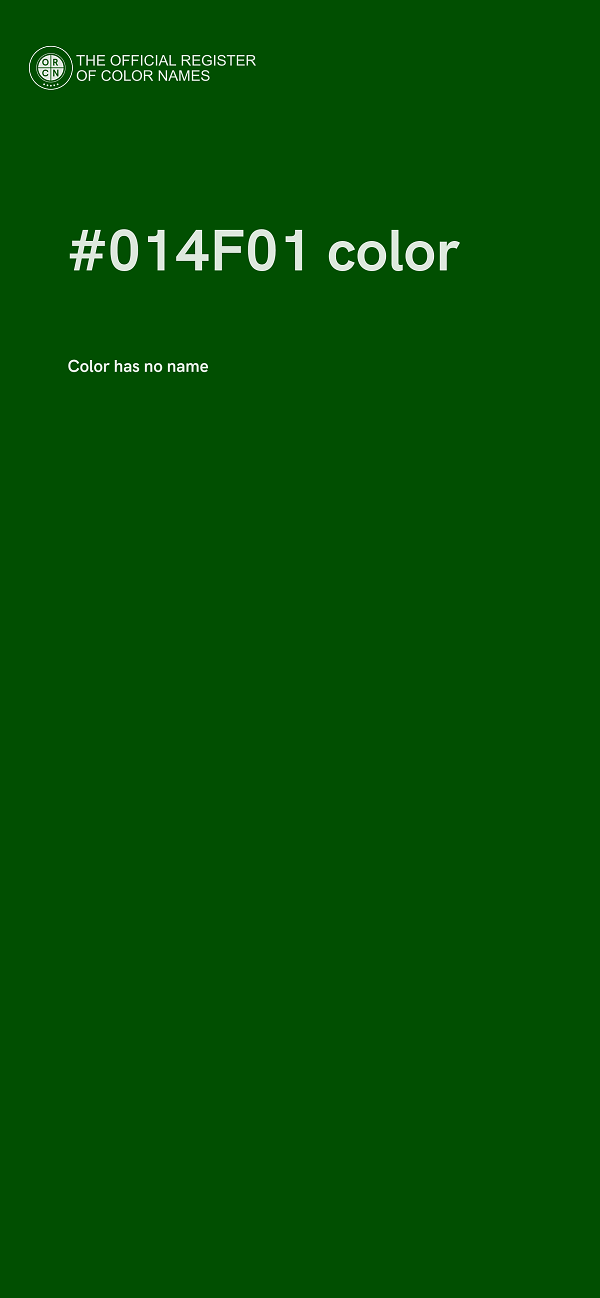 #014F01 color image