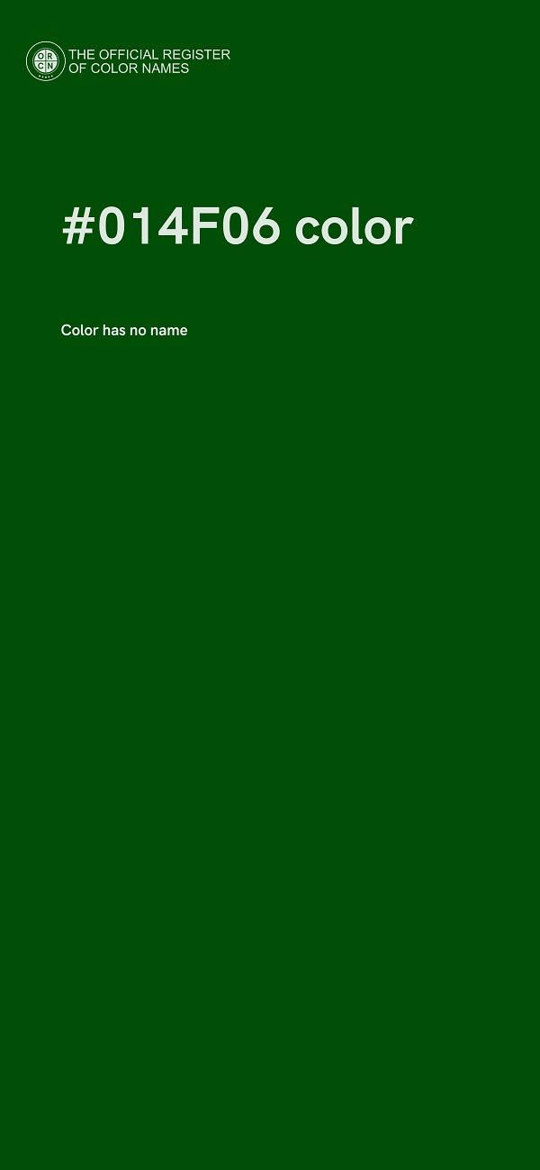 #014F06 color image