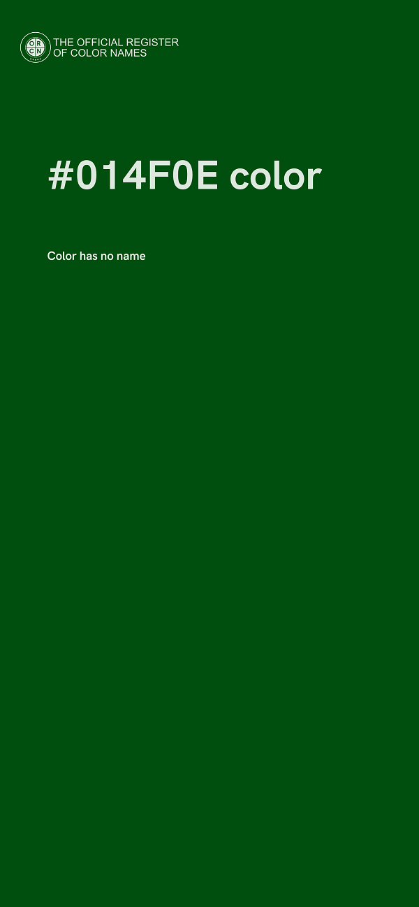 #014F0E color image