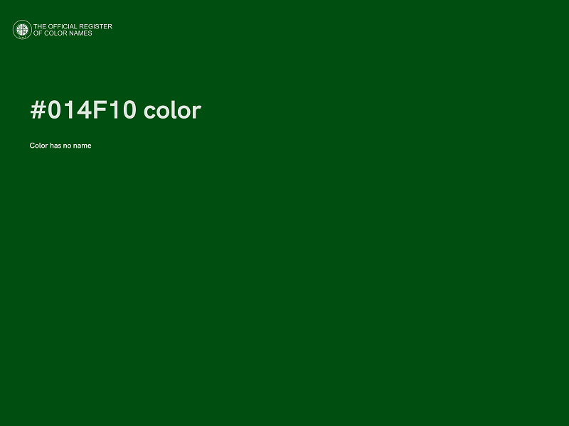 #014F10 color image