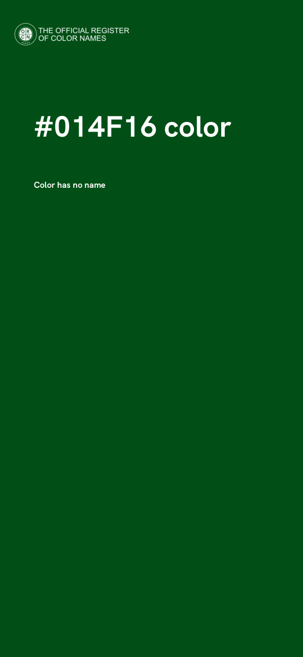 #014F16 color image