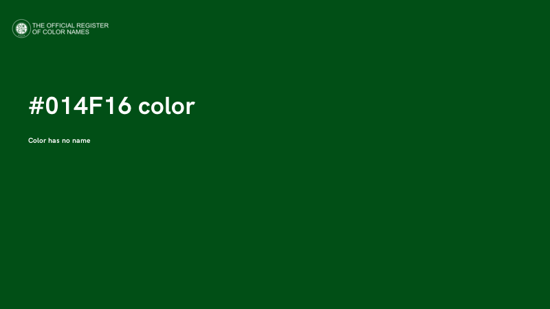 #014F16 color image