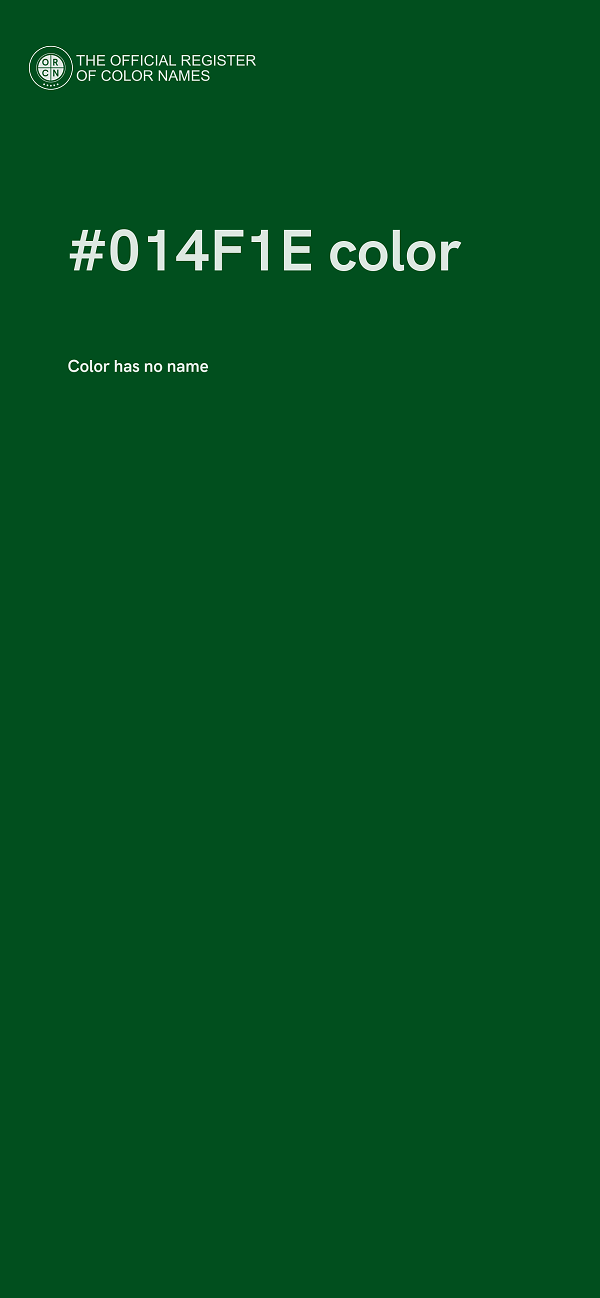 #014F1E color image