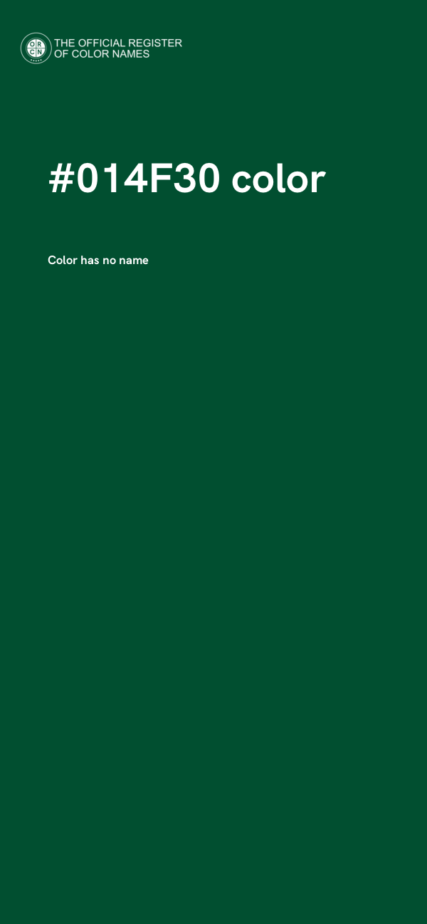 #014F30 color image