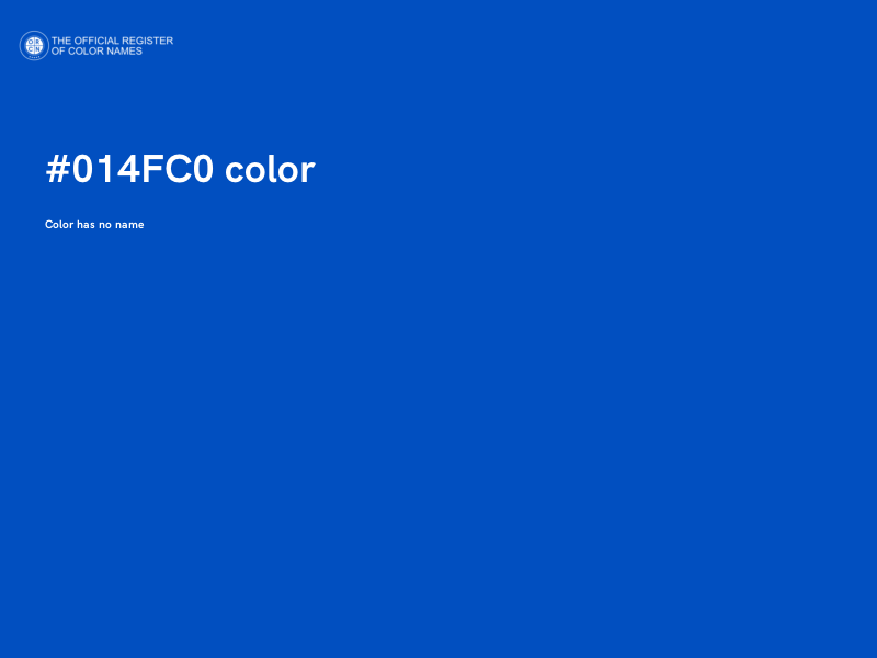 #014FC0 color image