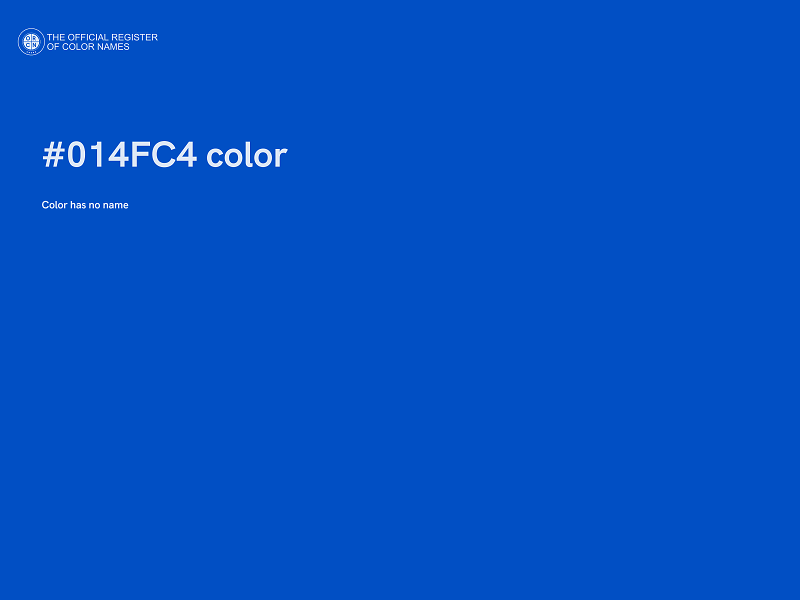 #014FC4 color image
