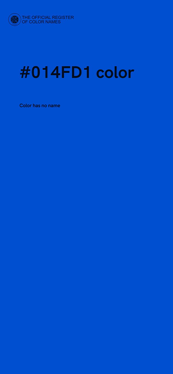 #014FD1 color image