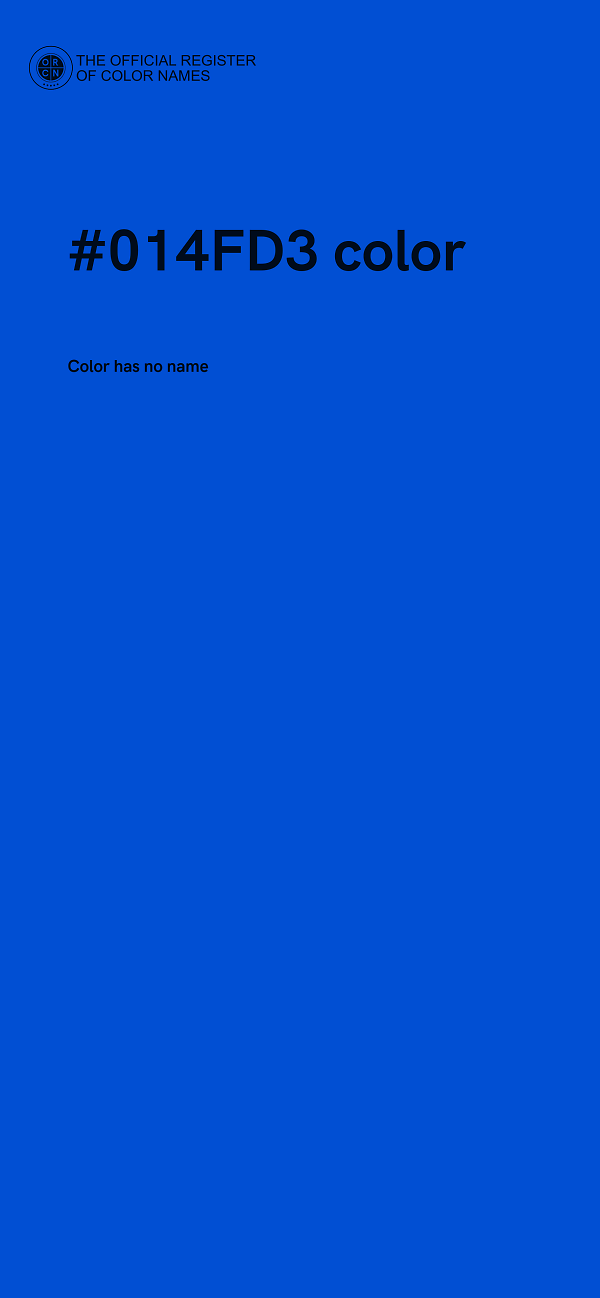 #014FD3 color image