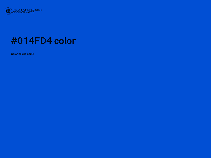 #014FD4 color image