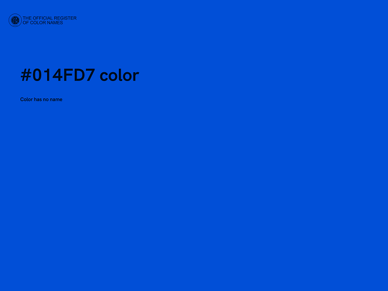 #014FD7 color image
