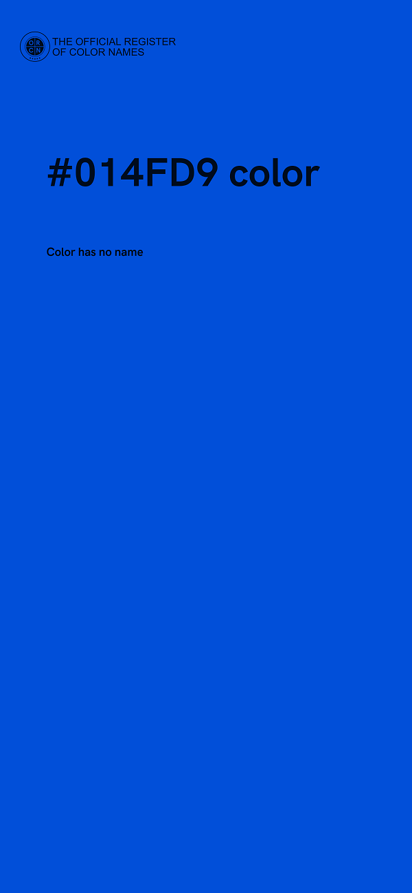 #014FD9 color image