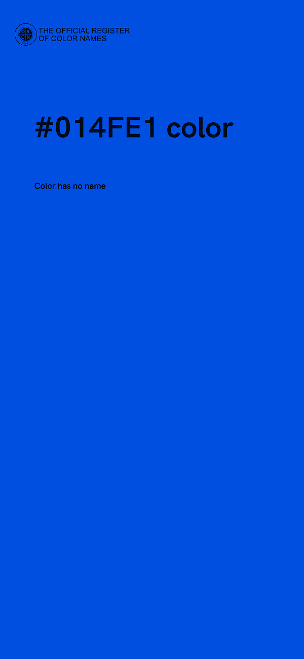 #014FE1 color image