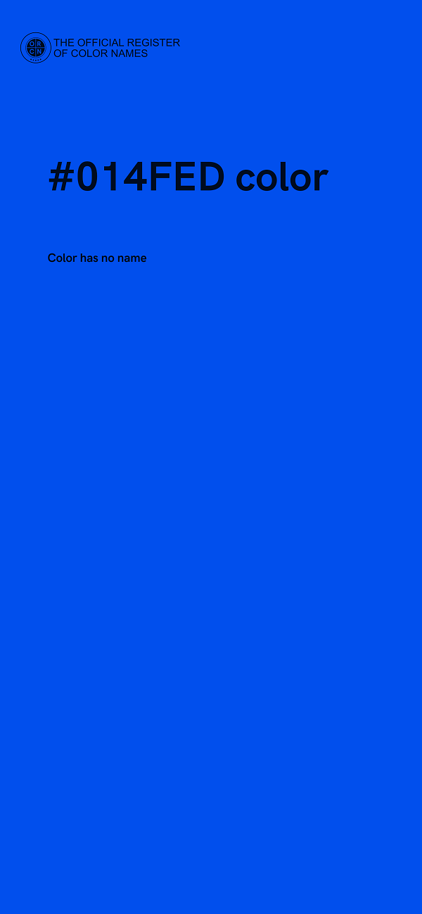 #014FED color image