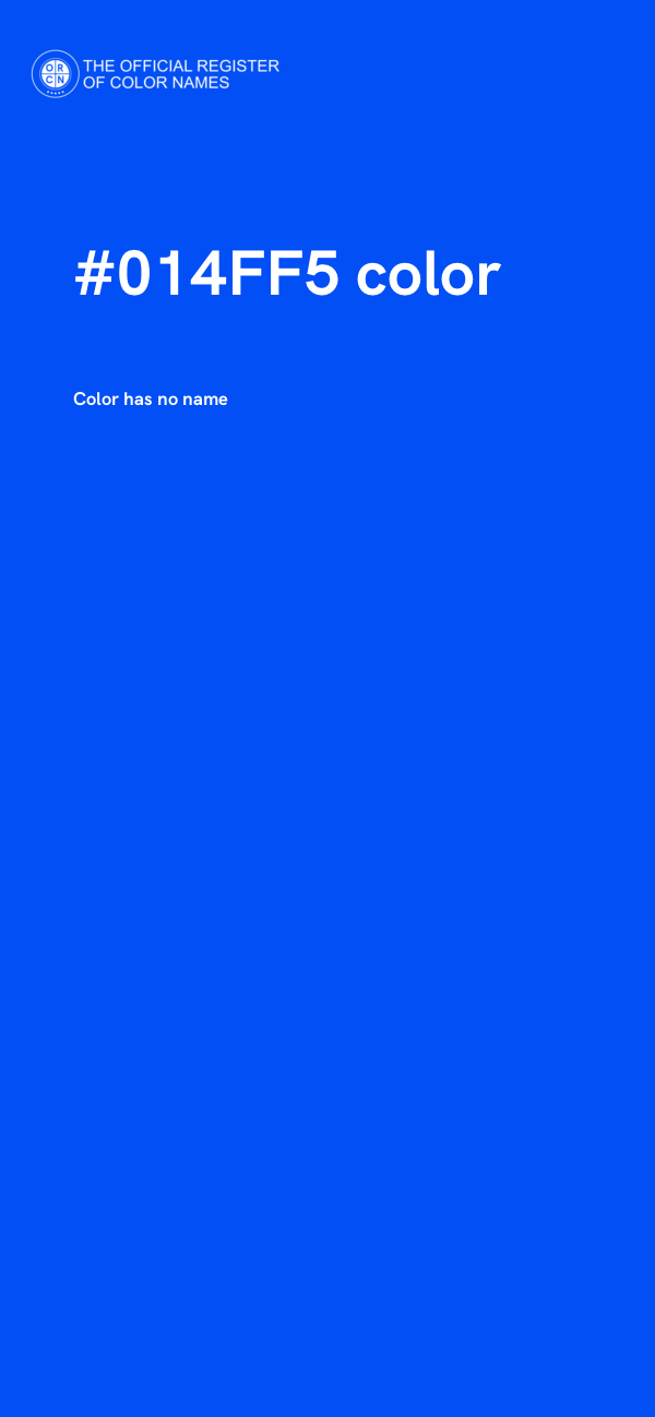 #014FF5 color image