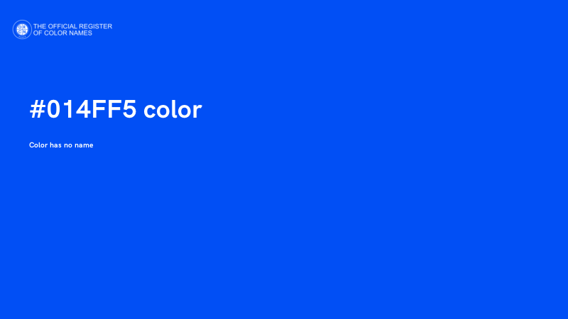 #014FF5 color image