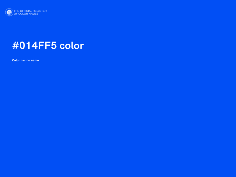 #014FF5 color image