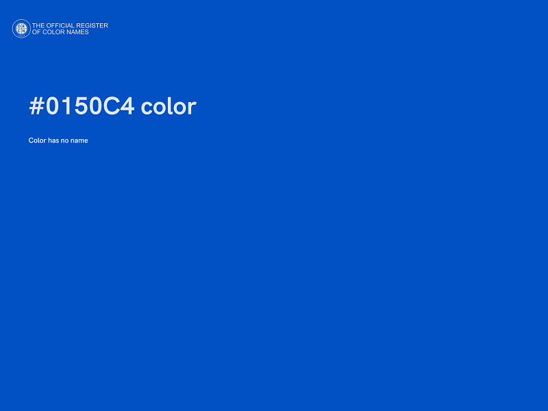 #0150C4 color image