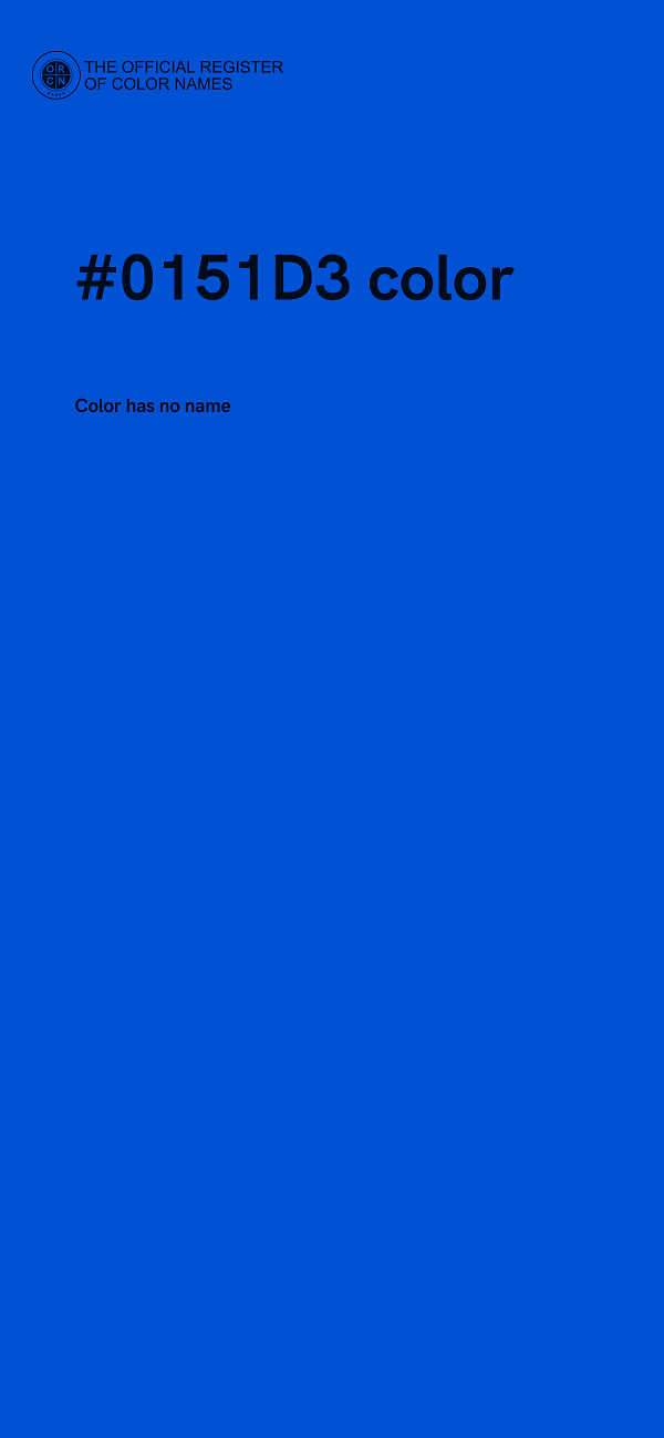 #0151D3 color image
