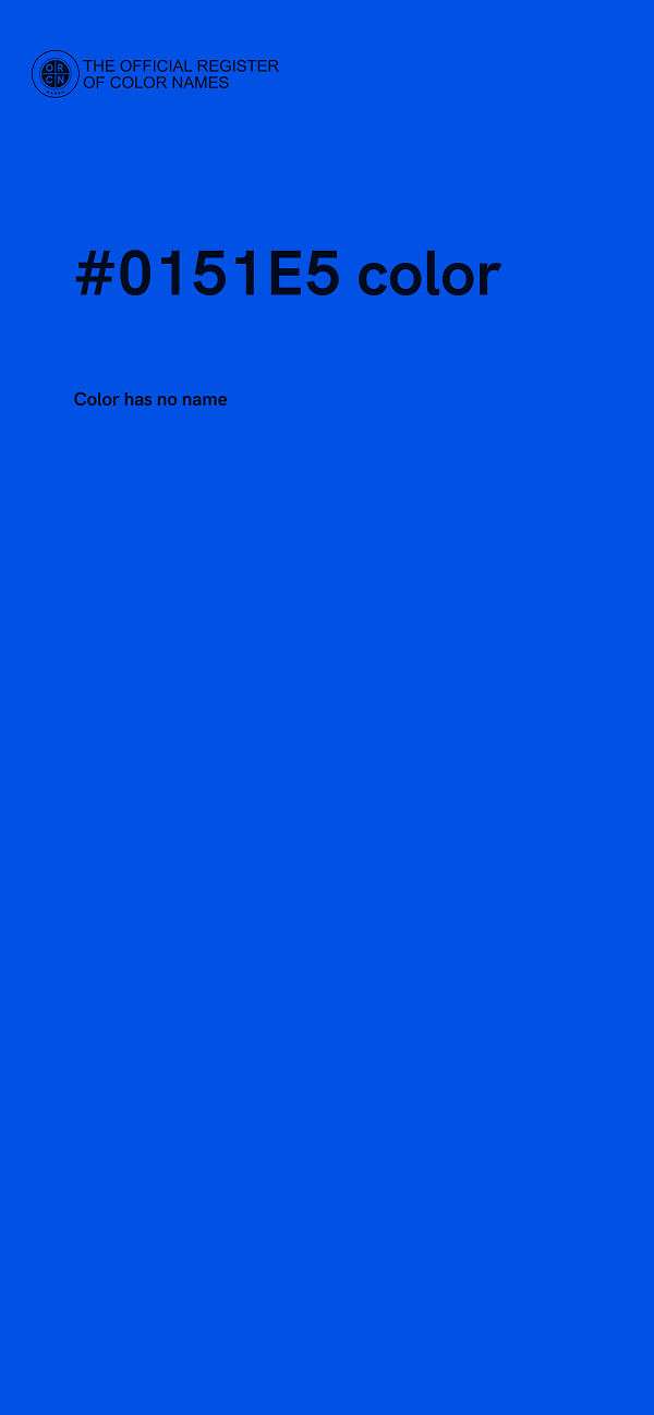 #0151E5 color image