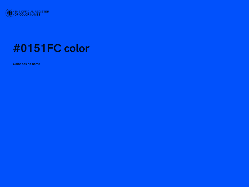 #0151FC color image