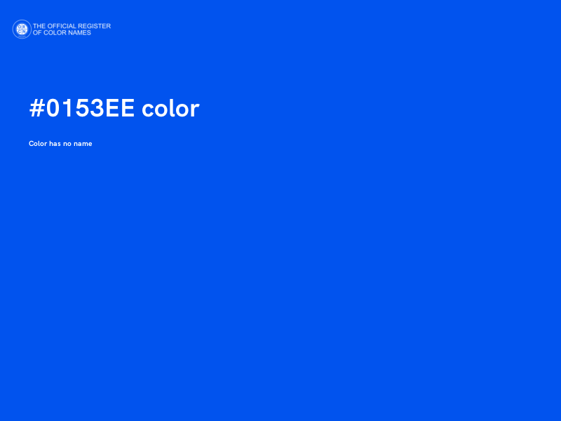 #0153EE color image