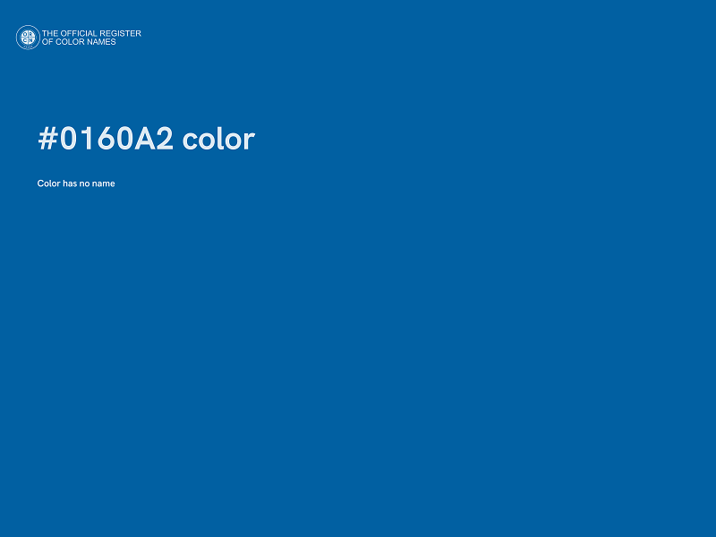 #0160A2 color image