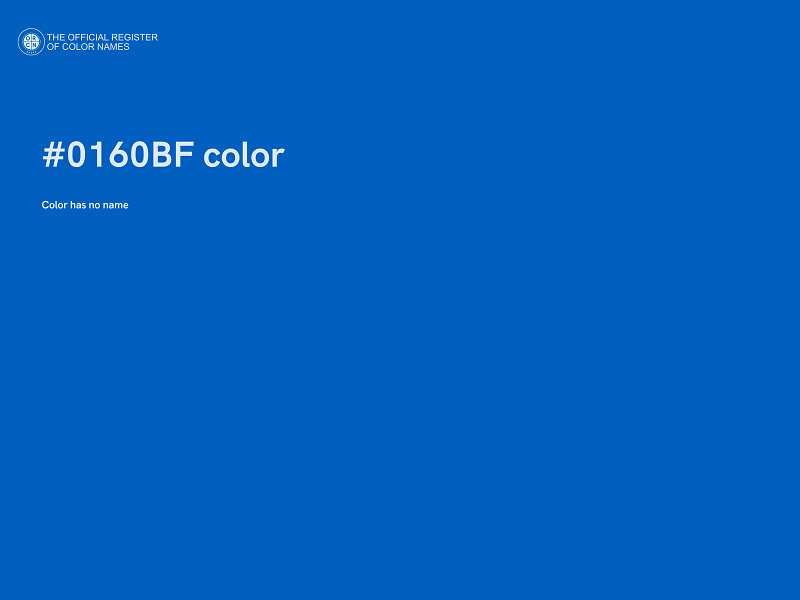#0160BF color image