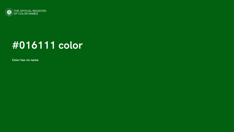 #016111 color image