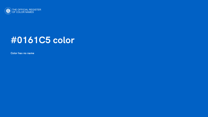 #0161C5 color image
