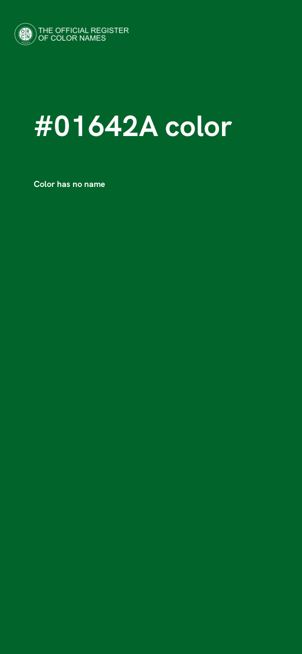 #01642A color image