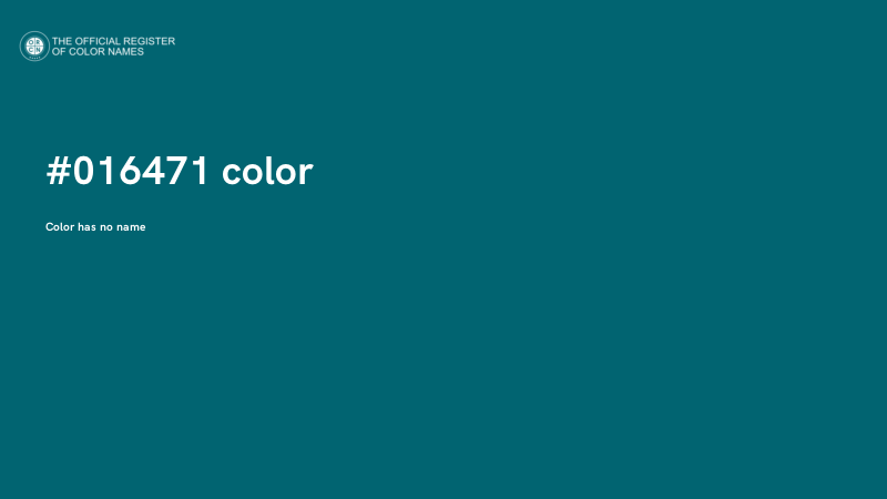 #016471 color image