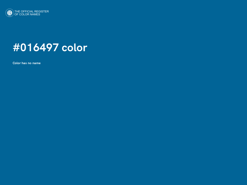 #016497 color image