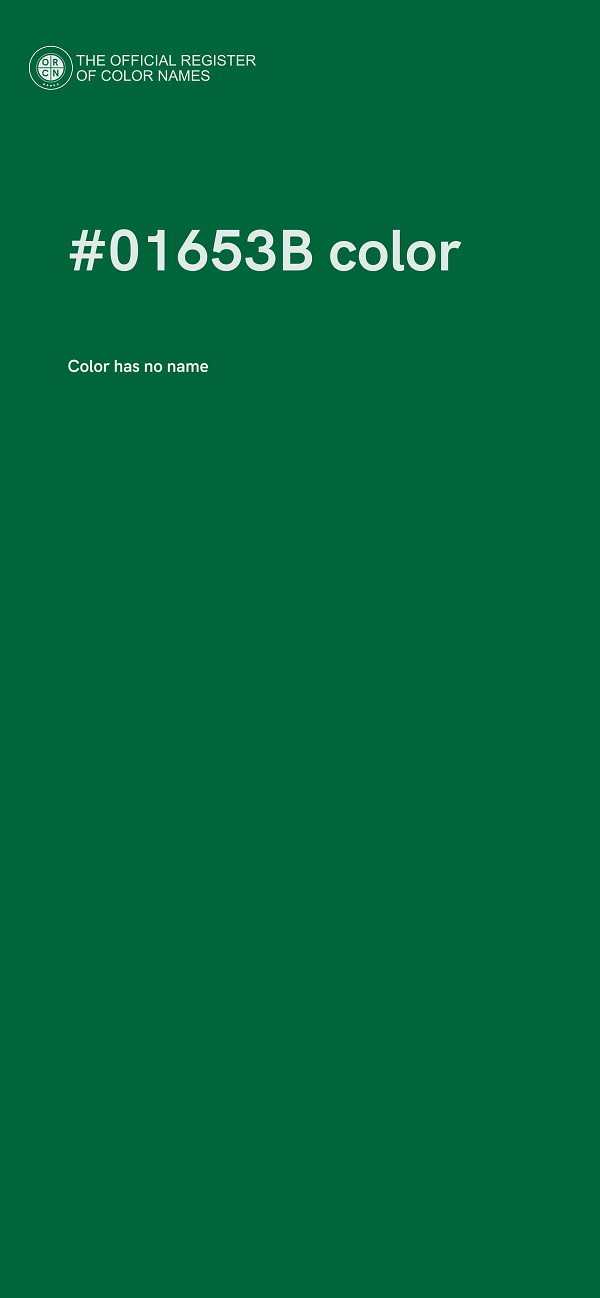 #01653B color image