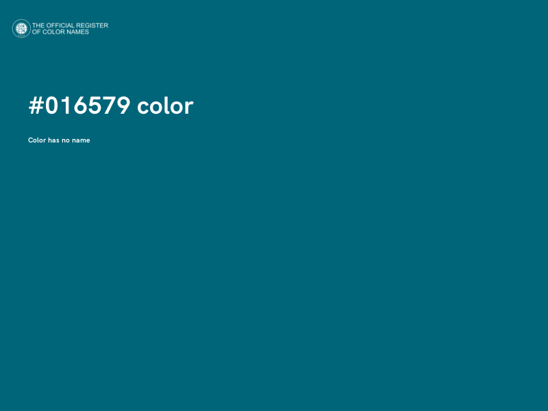#016579 color image
