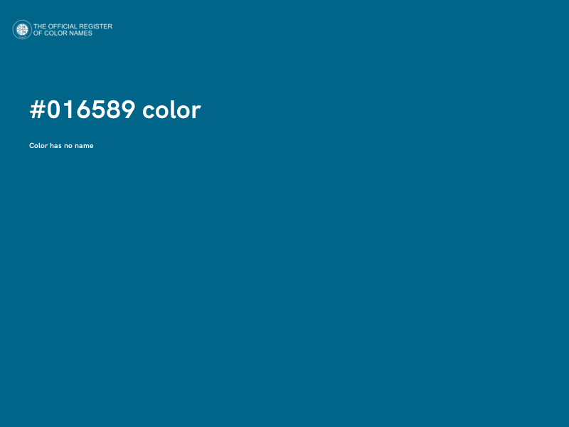 #016589 color image
