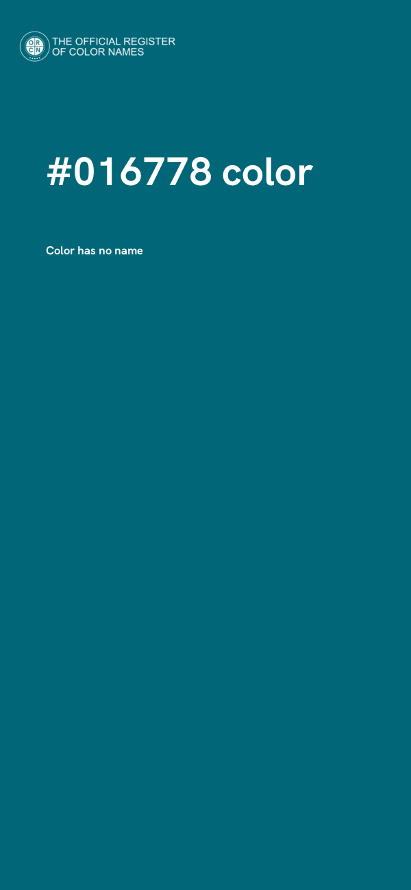 #016778 color image
