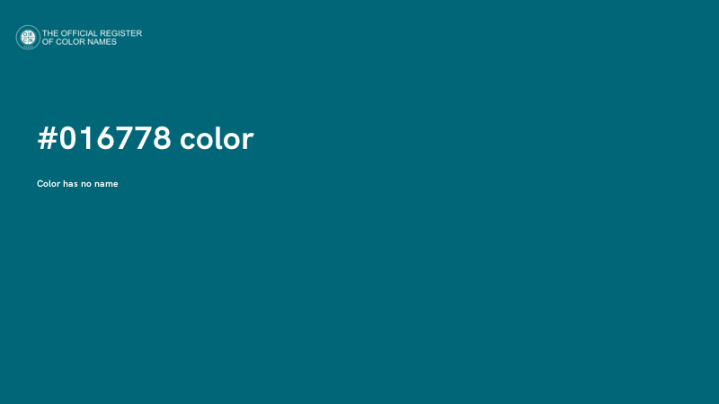 #016778 color image