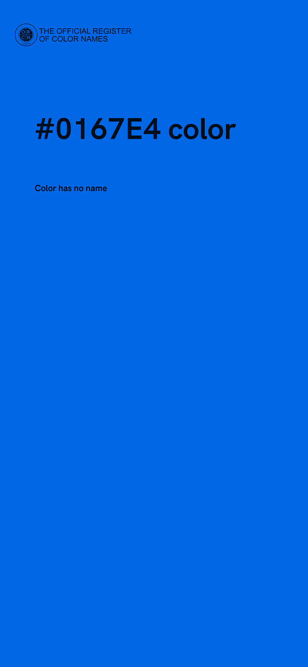#0167E4 color image