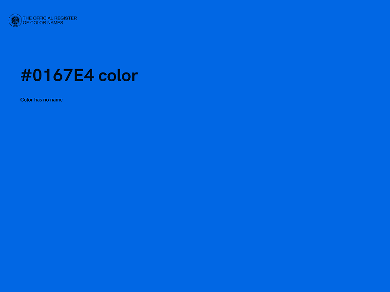 #0167E4 color image